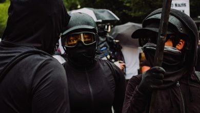 Antifa counter protesters outside Lafayette Square during Unite the Right 2 44004255431