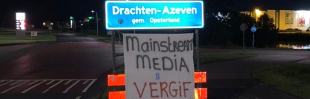 Friesland vol met spandoeken tegen coronamaatregelen: ‘Media = vergif’