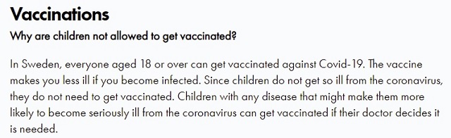 Waarom kinderen in Zweden niet gevaccineerd mogen worden tegen corona 2 zweden
