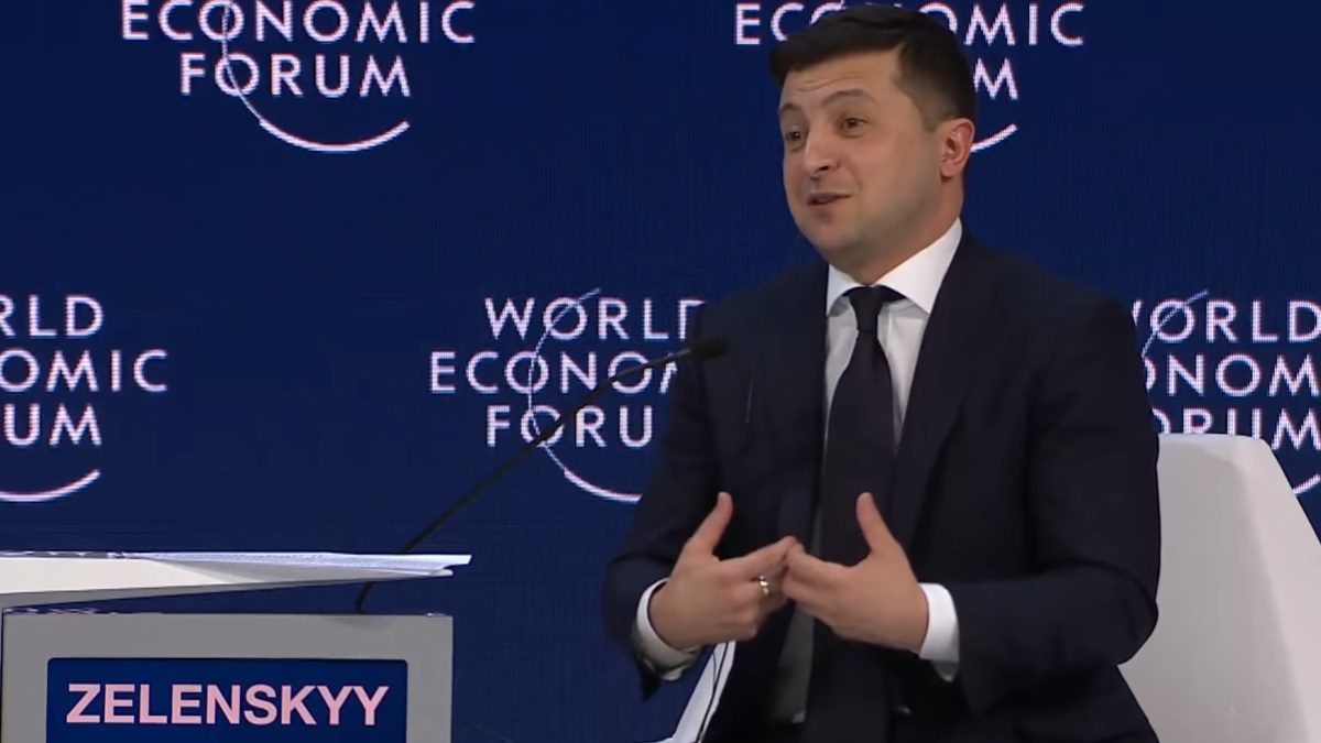 Der ukrainische Präsident Zelensky spricht vor dem Weltwirtschaftsforum, dies ist seine Botschaft