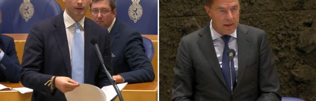 Bizarre beelden: Baudet confronteert Rutte met uitspraken over Nord Stream-pijpleidingen