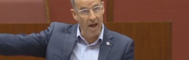 ‘De planeet kookt letterlijk!’ Kijk hoe senator een klimaat-driftbui krijgt