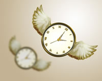 Kan tijd voorbij vliegen in de illusie van tijd?