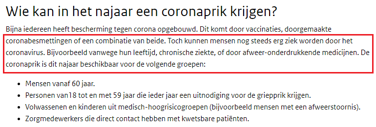 Het RIVM haalt een belangrijke zin weg uit de tekst over de coronaprik 3 ang