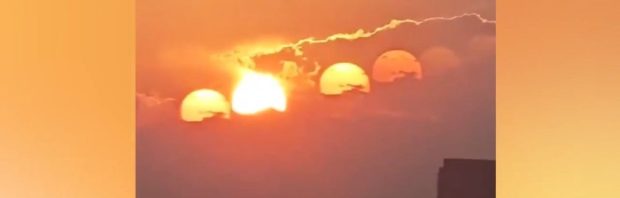 Kijk: ZEVEN zonnen verschijnen in de lucht boven China