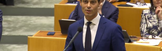 Rob Jetten maakt het wel heel bont in de Kamer: ‘Dit is echt bij de beesten af’