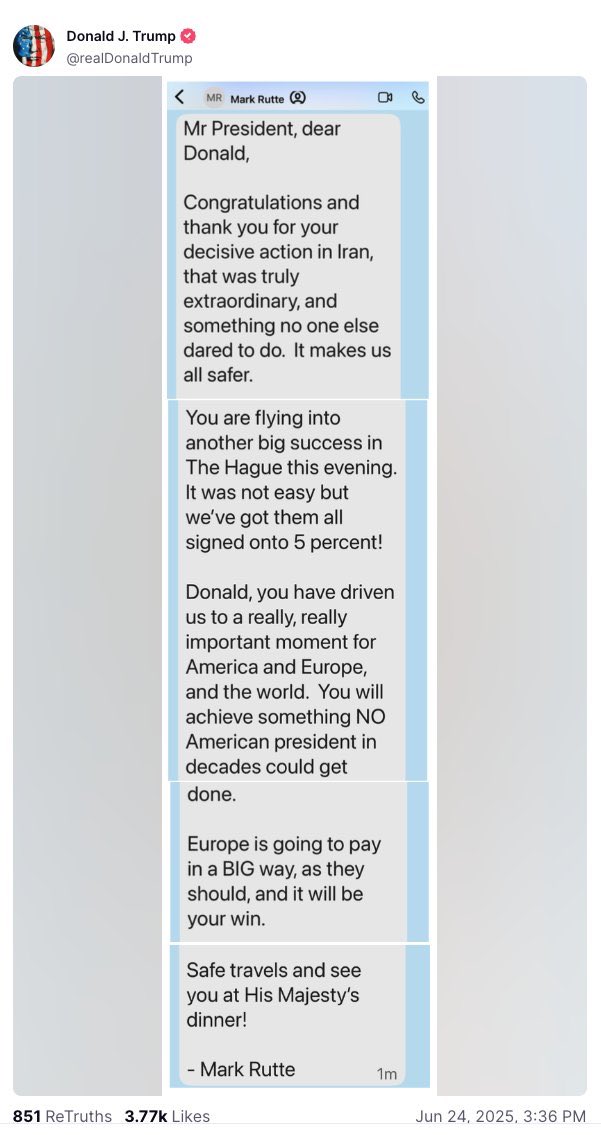 Verbijstering alom over sms'je van Rutte aan Trump: 'Ik ben er misselijk van' 2 ter