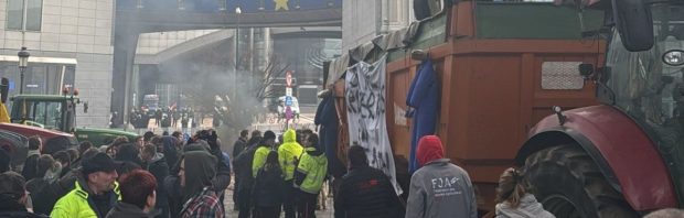 ‘Oorlog’: Megaprotest in Brussel tegen ‘waanzinnige wetgevingen’ die worden uitgestrooid over alle boeren