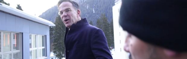 Kijk: NAVO-chef Rutte ontwijkt kritische vragen in Davos