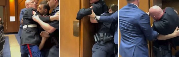 Marineveteraan uit Senaatshoorzitting verwijderd na protest: “Niemand wil vechten voor Israël”