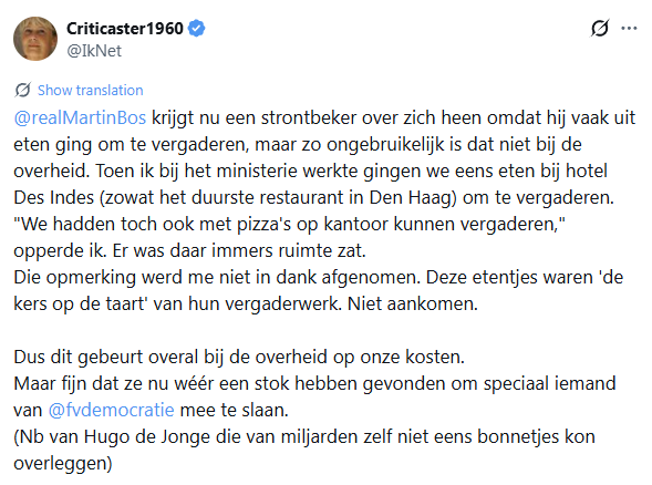 Hugo de Jonge, die 5 miljard kwijtraakte, vindt dat FVD 'echt over de schreef gaat' met gedeclareerde bonnetjes 2 de jonge