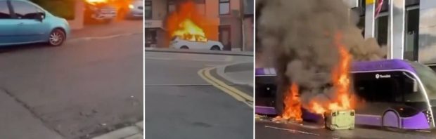 Kijk: Belfast in brand na brute aanval door migrant